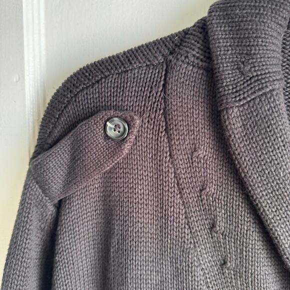 Leonard Frisbie Peru 100% PIMA Cotton Black Knit Casual Button Down Cardigan M - Picture 11 of 12